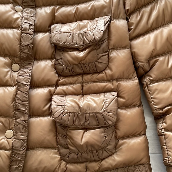 Moncler Tan Cropped Down Jacket - Picture 5 of 15